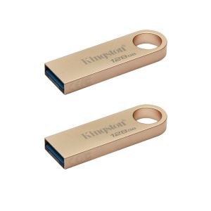 Lot de 2 Clé USB - KINGSTON - DataTraveler - 128 Go - USB 3.2 - Vitesse jusqu&#39;à 220 Mo/s - Neuf