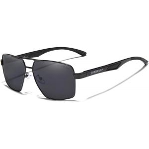 BNHGO-Lunettes de soleil en aluminium pour homme Verres polarisés Marque Design monture Lunettes de soleil Revêtement miroir Lunettes Oculos de sol 7719 - Neuf