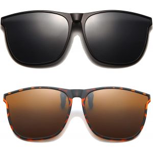 Clip Lunettes De Soleil Polarisées - Clip Solaire Pour Lunettes De Vue Pour Hommes Femmes Lunettes Conduite De Nuit Et Les Activités De Plein Air - Neuf
