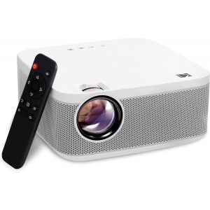 Flik X10 Full Hd Kit De Projecteur Multim&eacute;dia | Mini Syst&egrave;me De Cin&eacute;ma Maison Portable Compact 1080P Avec &Eacute;cran De Projection De 100"",T&eacute;l&eacute;commande,Tr&eacute;pied,C&acirc;ble Hdmi - Neuf