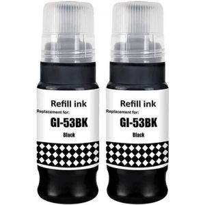 GI-53 GI53 Encre Compatible avec Canon GI-53 GI53 Bouteilles d'encre Multipack pour PIXMA G650 G550 (2-Pack,2 Noir) - Neuf