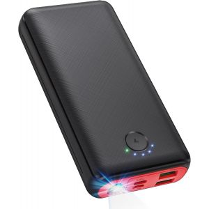 Cmjaagur-Batterie Externe 27000mah 22.5w Power Bank Pd 20w Usb C Charge Rapide Avec Lampe De Poche, Chargeur Portable Les Pour Iphone 15 14 13 12 11 Pro Samsung Huawei Ipad[M827] - Neuf