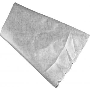 Chenquansarl-Nappe De Couleur Unie Ronde En Coton Et Lin Adaptée À La Décoration De La Maison/Cuisine, Diamètre 1,4 M Pour Table Ronde De 80 Cm, Gris Clair - Neuf