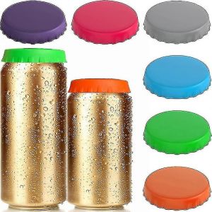 Couvercles De Canettes De Soda,Paquet De 6 Couvercles De Canettes En Silicone R&eacute;utilisables Pour Soda / Boisson / Bi&egrave;re,Convient Aux Canettes De Soda Standard (Multicolores) - Neuf