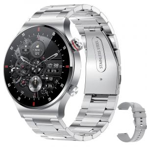 2025 Nfc Bluetooth Appel Montre Intelligente Hommes Plein Écran Gps Sport Bracelet Étanche Ecg Moniteur De Santé Smartwatch Pour Ios Android.Steel Strip Silver. - Neuf