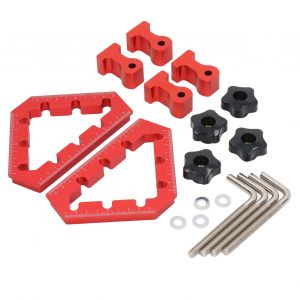 XYONG Lot de 2 equerres de positionnement a 45 degres, fixation a angle droit, outil de serrage pour le travail du bois en alliage d'aluminium - Neuf