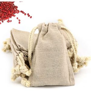 Lot de 30 sacs en coton de 8 x 12 cm-Sacs en toile de jute avec cordon de serrage-Sacs cadeaux pour cosmétiques,bijoux,cadeaux de mariage et de fête - Neuf