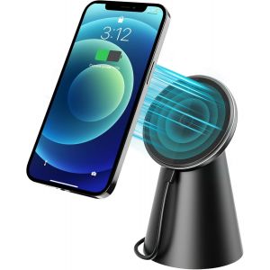 njmks-Chargeur sans Fil Rapide,Chargeur sans Fil magnétique, 15W avec Support magnétique Universel pour iPhone 14/14 Plus/14 Pro/14 Pro Max/13/13 Pro/12 etc.Noir- - Neuf