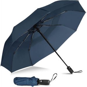 Parapluie Pliant Automatique Voyage,Mini Parapluies De Poche L&eacute;ger,Solide Ombrelle Resistant Au Vent,Pour Homme,Femme - Neuf