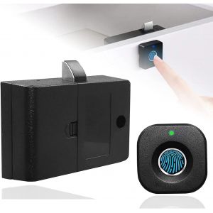 Serrure d'empreinte digitale Tiroir Électronique de la Porte de l'Armoire Serrure Biométrique à Puce Fichier Verrou Caché USB Rechargeable Kit de Remplacement de Serrure sans clé pour les Tiroirs - Neuf