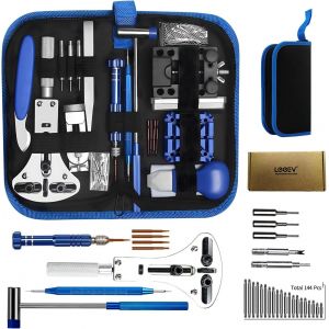 Nbgcm-Kit De Réparation De Montre Avec Outil De Remplacement De Batterie, Retrait Et Redimensionnement Des Maillons De Bande, Outils De Barre À Ressort Pour Ouvre-Boîtier, Extracteur De Dos De Clé Et - Neuf
