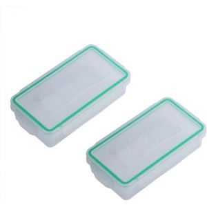 2 pcs bo&icirc;tier de Support de Batterie bo&icirc;te de Rangement de Batterie Batterie Rechargeable Banque d'alimentation &eacute;tuis en Plastique, Durable bo&icirc;te de Stockage de Support - Neuf