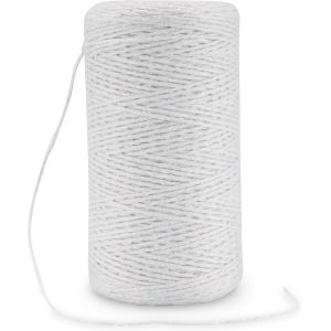 ERYI-® Ficelle De Cuisine 200M - Cordon Coton - Ficelle Pour Ficeler, Cuisiner Ou Même Griller - Ficelle À Rôtir - Ficelle De Boucher - Ficelle À Saucisse - Liant À Roulade - Fil De Coton (Blanc) - Neuf