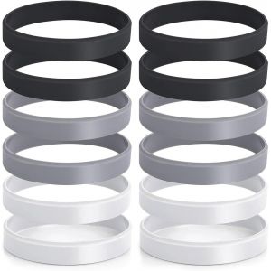 12 Pi&egrave;ces Bracelets En Silicone - Bracelets En Caoutchouc Vierges De Couleur Unie Bracelet En Caoutchouc Pour &Eacute;quipe Sportive F&eacute;minine Et Activit&eacute;s Pour &Eacute;quipe Sportive F&eacute;minine Et Activit&eacute;s - Neuf
