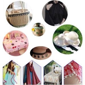 Tianyi-10 Yards 12 Mm - Ruban Décoratif Avec Pompons - Ruban Décoratif - Accessoire De Couture Pour Bricolage, Bricolage, Appartement, Vêtements, Costumes, Couture, Décoration - Rose Fluo - Neuf