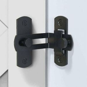 (Noir) 90 degr&eacute;s Flip Door Lotch Bolt Barn Door Lock Angle droit 70mm Cured Door Buckle - Neuf
