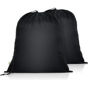 MEVRONISSHOP-2 Pcs Sac &agrave; Linge Sale, Voyage Pliable Sac de Rangement Cordon de Serrage Sacoche &agrave; Linge en Sacs de Blanchisserie pour Jouets Maison Dortoir Camping Coll&egrave;ge - Neuf