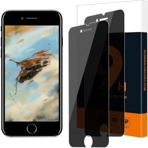 KAL-Lot De 2 Films De Protection D'&Eacute;cran En Verre Blind&eacute; Pour Iphone 6/6S/7/8/Se 2020 Anti-Espion, Verre De Protection Anti-&Eacute;claboussures, Duret&eacute; 9H, Protection D'&Eacute;cran De Confidentialit&eacute; - Neuf
