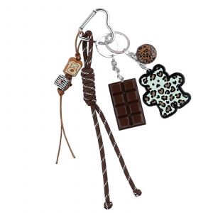 Porter Le Pendentif Chocolat Tress&eacute; De Corde De Keychain De Dessert Sac De Sac D'Accessoires De Charme Pour Sac &Agrave; Dos Porte-Monnaie Sac &Agrave; Main Q1734 - Neuf