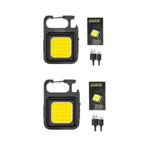 Hutp-Mini Lampe De Poche Led 1800lm,Lampe De Travail,Lampe De Poche Portable,Porte-Cl&eacute;s,Rechargeable Par Usb,Pour Camping En Plein Air,Petit Tire-Bouchon-Blanc Chaud-1500lm (2.5-4hours) - Neuf