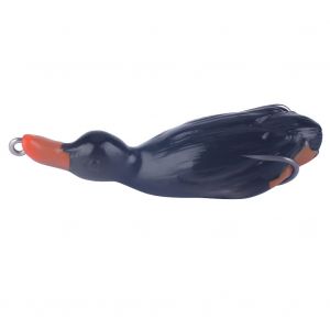 Appat Artificiel Souple En Pvc Pour La Peche En Surface, Leurre Pour Peche En Eau Douce (Noir) - Neuf