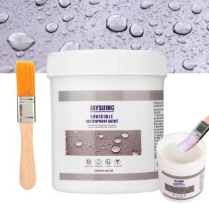 Invisible Waterproof Agent,300g etancheite toiture,Colle Etanche Transparente impermeabilisant avec Brosse,D'étanchéité Waterproof Transparent pour Salles de Bains,Toilettes,Carrelages,Murs - Neuf