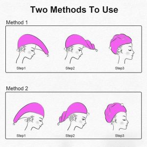 Des Serviettes Pour Sécher Les Cheveux (Lot De 2), Un Chapeau Avec Des Boutons, Un Turban Microfibre Doux, Super-Absorbant, Antifrizz, À Séchage Rapide Pour Les Femmes Et Les Filles. - Neuf