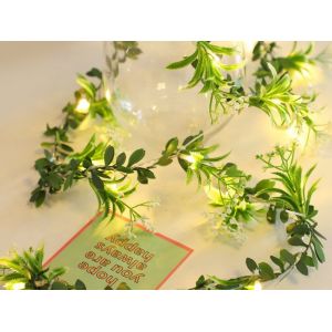 Guirlande Lumineuse De Fleurs Blanches De 6 M Pour D&eacute;coration De No&euml;l - Neuf