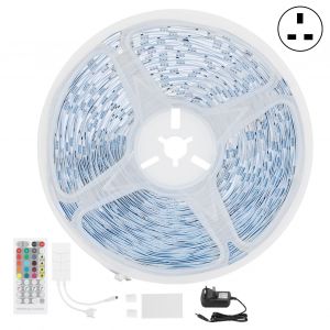 HJLIAN Bande lumineuse LED 5050 de 15 m, telecommande a induction musicale, changement de couleur, pour chambre a coucher, bar, KTV, Royaume-Uni, 100-240 V - Neuf