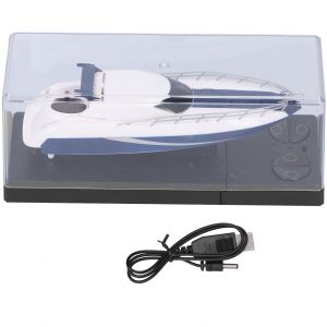 Mini Bateau Telecommande Sans Fil 2,4 Ghz, Jouet De Simulation Rc Pour Enfants, Modele De Bateau En Plastique - Neuf