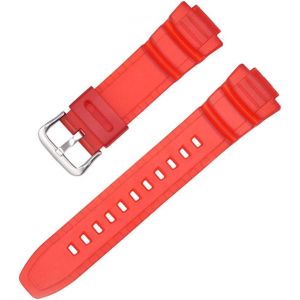 Kal-Bracelet Compatible Avec Casio Mcw-100h/110h/W-S220/Hdd-S100 Wv-200/Ae-2000/2100 Resin Strap 16mm Watch Accessories Silicone Strap - Neuf