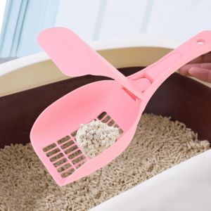 Hjlian Lot De 3 Pelles A Litiere En Plastique Pour Chat Avec Couvercle, Outil De Nettoyage, Kit D'apprentissage De La Proprete Pour Chat - Neuf