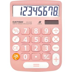 Calculatrice 8 Chiffres,Alimentation Solaire,&eacute;cran LCD lisible,Gros Boutons,pour Maison,Bureau,&eacute;cole,4 Fonctions de Base,CD-8185.[H32] - Neuf
