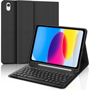 Kal-Coque Clavier Pour Ipad 11 Ème 11"" 2025 -Azerty Français Clavier Détachable Sans Fil Bluetooth, Étui Pour Ipad 10 Ème Génération 10,9 Pouces, Noir - Neuf