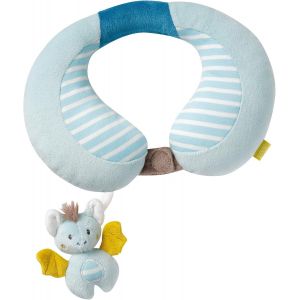 Subzonal-Chauve-Souris Coussin Pour La Nuque - Appui-Tête Ergonomique Avec Un Adorable Animal Hochet - Pour La Voiture, La Poussette & Le Siège D'enfant - Pour Bébés & Jeunes Enfants À Partir De 6+ M - Neuf