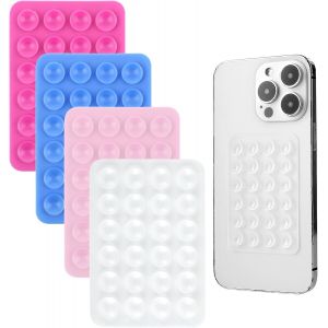 CHENG-4 Pi&egrave;ces Support de T&eacute;l&eacute;phone Portable en Silicone Ventouse de T&eacute;l&eacute;phone de Smartphone Ventouses de Voiture Support de T&eacute;l&eacute;phone de Voiture Compatible pour Tous Les Mod&egrave;les de T&eacute;l&eacute;phones Portab - Neuf