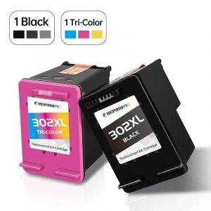 (2pcs) Cartouche d'encre pour imprimante , 302, 302XL Gardens 302, Deskjet 1110, 2130 ENVY 4520 OffSTRjet 4650, Deskjet 3630, 5230, 5255 - Neuf
