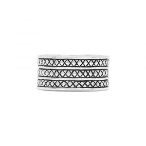 Bague En Argent Anneaux Large Ethnique Pour Homme - Neuf