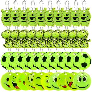 Acdsgd-Pendentifs R&eacute;flecteurs De S&eacute;curit&eacute;, 40 Pcs S&eacute;curit&eacute; Pendentif R&eacute;fl&eacute;chissant, Porte-Cl&eacute;s R&eacute;fl&eacute;chissant, Pendentif R&eacute;fl&eacute;chissant De Nuit, Pour Cartable, Veste, Sac &Agrave; Dos, V&eacute;lo, Marche - Neuf