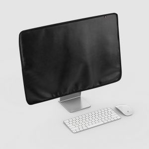 Housse anti-poussière pour Apple iMac (24 pouces), noire, compatible avec les ordinateurs de bureau Apple iMac 24 pouces, housse de protection en cuir PU - Neuf