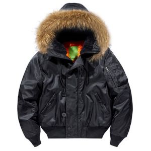 Manteau Bombardier Rembourré À Capuche Pour Homme,Streetwear,Col En Fourrure,Parka Courte Pas Cher,Y2k,Hiver 2023 - Neuf