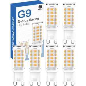 Kal-Ampoule Led G9, Ampoule G9 Led Blanc Chaud 3000k, 5w 560lm Ampoule Led G9 Equivalent 40w Halogène, Économie Dénergie Ampoules G9, Non Dimmable G9 Ampoule, 360 Degrés, Ac220 240v Lampe G9, 6 Paque - Neuf