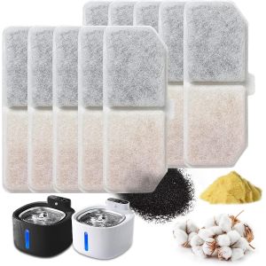12 Pcs Filtre Fontaine Eau Chat Pour Fontaine &Agrave; Eau, Remplacement Filtre De Chien, Filtre Fontaine &Agrave; Eau Pour Chat, Fontaine &Agrave; Fleur Filtres Pour Chat Avec Charbon Actif - Neuf