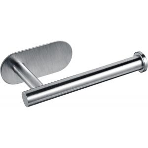 Porte Papier Toilette(Argent brossé), Support Papier Toilette Mural, 304 Acier Inoxydable Porte Rouleau Toilette, sans perçage Porte-Papier hygiénique Autocollant, Taille Unique - Neuf