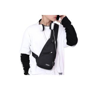 Sac &agrave; dos bandouli&egrave;re homme - Noir - Neuf