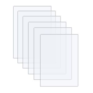 6 pièces 180 x 130 x 1mm Plaque Acrylique Transparente Plaque Plexiglas Transparent pour le Remplacement du Verre du Cadre Photo,l'affichage des Projets,la Peinture (5 * 7 pouces) - Neuf