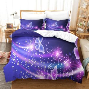 Housse De Couette Motif Imprim&iquest;&iquest; Butterfly D ,En Parure De Lit Avec Housse De Couette Et Taies D'oreiller,Fermeture &iquest;&iquest;Clair,Doux Microfibre Hypoallerg&iquest;&iquest;Niqueking&pound;&iquest;Xcm&pound;&copy; - Neuf