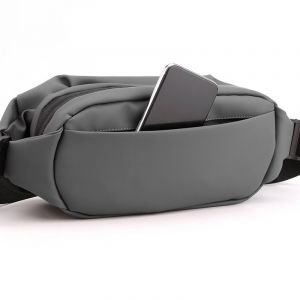 Sac banane pour homme, sac de t&eacute;l&eacute;phone portable de course en plein air, sac de poitrine multifonctionnel de grande capacit&eacute;, sac &agrave; bandouli&egrave;re d&eacute;contract&eacute; - Neuf