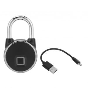 HJLIAN Cadenas antivol a empreinte digitale sans cle pour casiers de dortoir, entrepot, porte de bagages - Neuf
