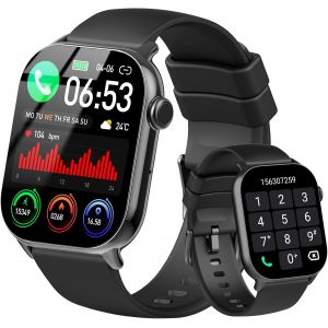 Chenquansarl-Montre Connectée Homme Femme Avec Appel Bluetooth, Smartwatch 1.96"" Hd Montre Sport Avec Podometre Moniteur Sommeil Cardiofréquencemètre 100+ Sportifs Intelligente Bracelet Connecté Pour - Neuf